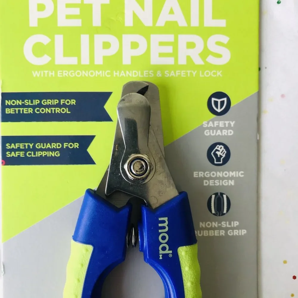 Dog mod Pet Nail Clipper Rubber Grip Safety Lock Easy to Use